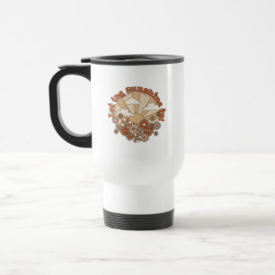 Caneca Térmica Deixe o sol em Groovy Daisy Hippie Flowers