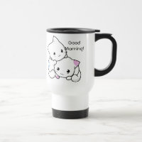 Desenho bonito do gatinho do menino e da menina no