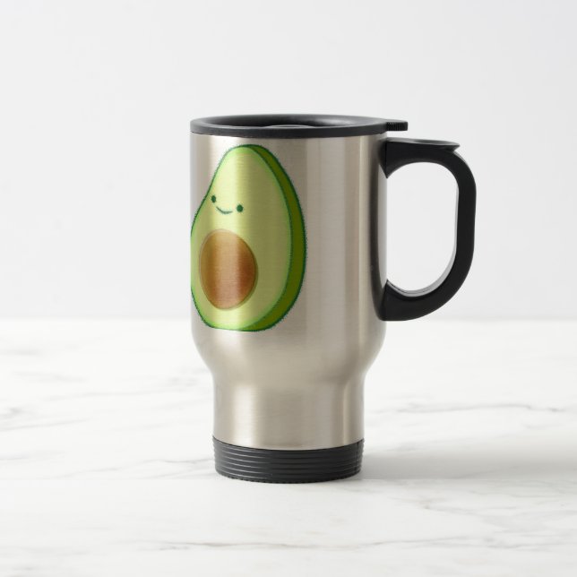 Caneca Térmica Desenho de abacate bonito (Direita)