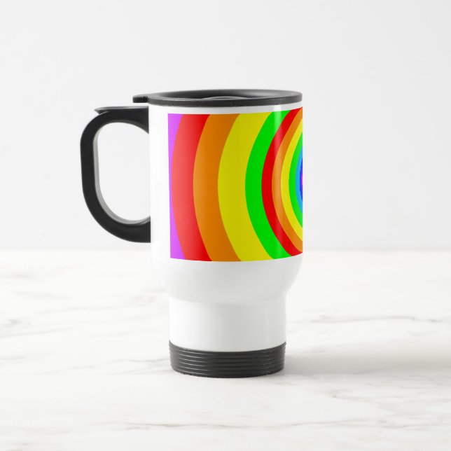 Caneca Térmica Desenho de Círculo Arco-íris-40686 (Esquerda)