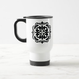 Caneca Térmica Desenho Floral Ornamental