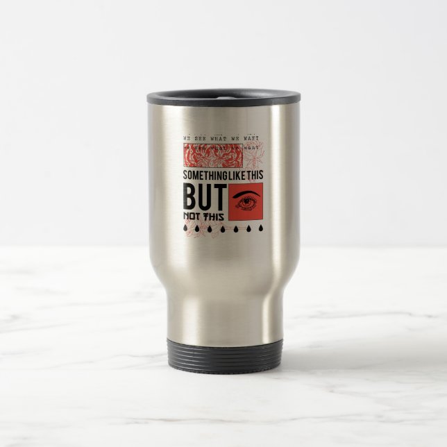 CANECA TÉRMICA DESENHO INCÍVEL DE FLOR E OLHO (Centro)