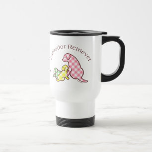 Caneca Térmica Desenho personalizado da família de Labrador