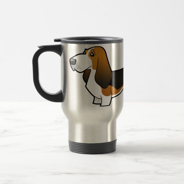 Caneca Térmica Desenhos animados Basset Hound (Esquerda)