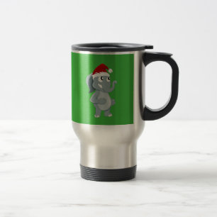 Caneca Térmica Desenhos animados do elefante do Natal