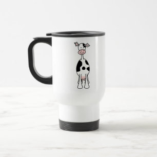 Caneca Térmica Desenhos animados preto e branco da vaca. Parte