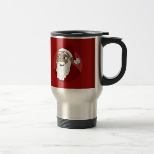 Caneca Térmica Desenhos animados pretos de Papai Noel