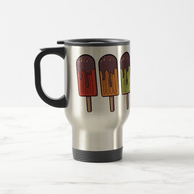 Caneca Térmica Desfile de pirulito congelado arco-íris (Esquerda)