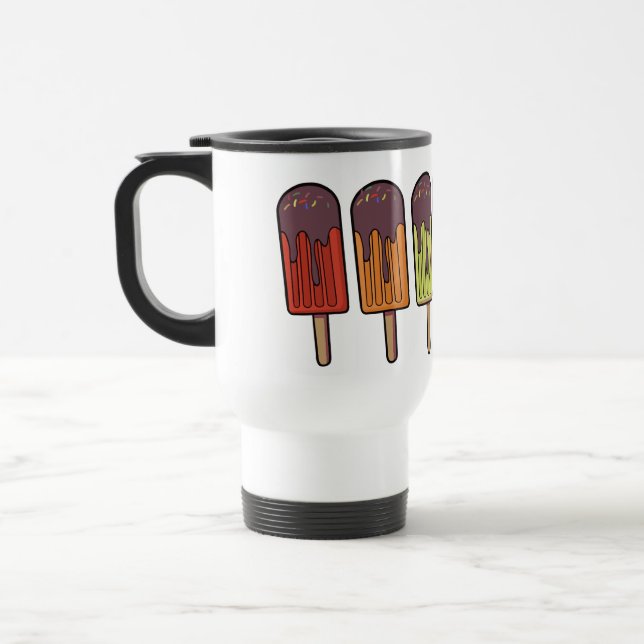 Caneca Térmica Desfile de pirulito congelado arco-íris (Esquerda)