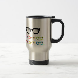 Caneca Térmica Desgaste do olho do olho de gato do vintage para