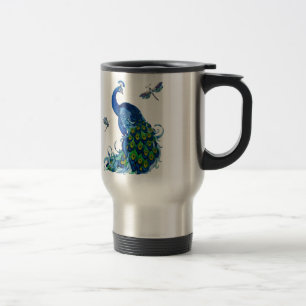 Caneca Térmica Design Clássico de Peacock e Dragonfly