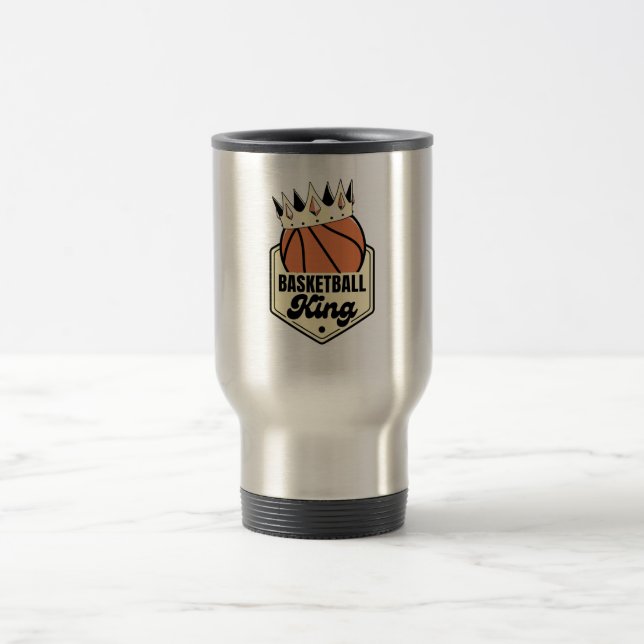 Caneca Térmica Design de Basquete King - Estilo da Coroa (Centro)