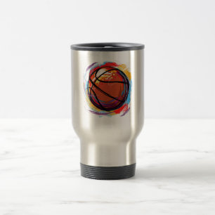 Caneca Térmica Design de basquete pintado digitalmente