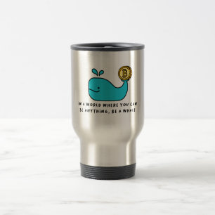 Caneca Térmica Design de Cartoon Crypto Investor Bítalo Whale Fun