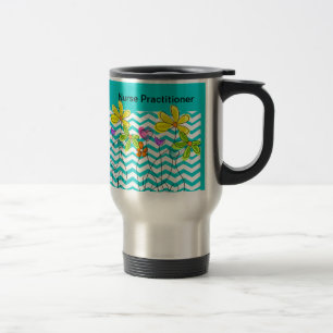 Caneca Térmica Design de Chevron da enfermeira diplomada