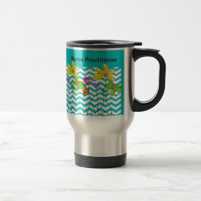 Caneca Térmica Design de Chevron da enfermeira diplomada (Direita)