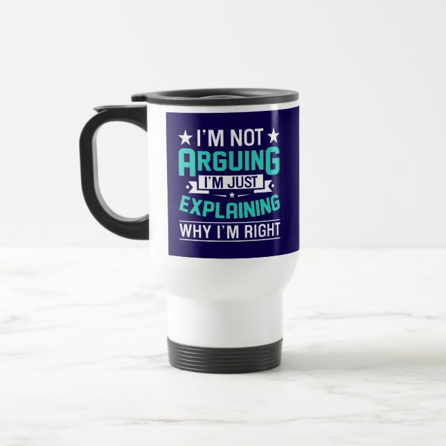 Caneca Térmica Design de Citação Engraçada e Sarcástica (Esquerda)