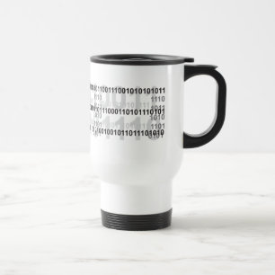 Caneca Térmica design de código binário