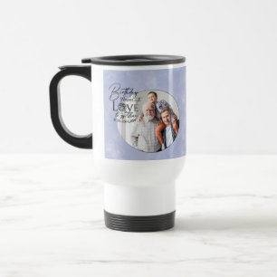 Caneca Térmica Design de Foto com Caligrafia de Aniversário para