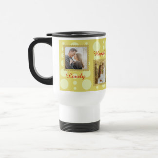 Caneca Térmica Design de Foto de Casal com Amor e Texto Personali