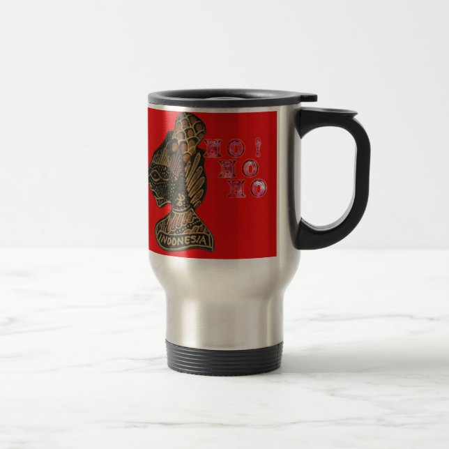 Caneca Térmica Design de Hohoho na canvas Vermelha da Indonésia S (Direita)
