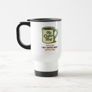 Caneca Térmica Design de Humor com Mug de Café Retro