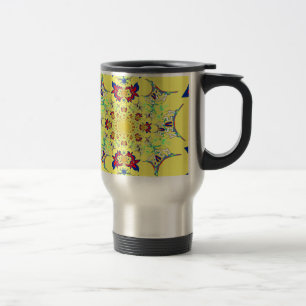 Caneca Térmica Design de Impressão de Arte com Damasco Brilhante