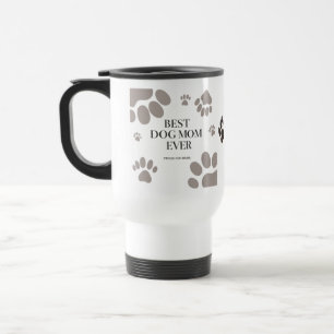 Caneca Térmica Design de impressão de pata-branca para a mãe de p