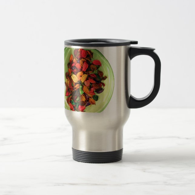 Caneca Térmica Design de rosa bonito e colorido (Direita)
