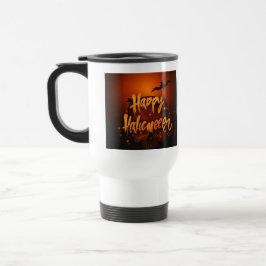 Caneca Térmica Design de saudação de Spooky Bat Halloween