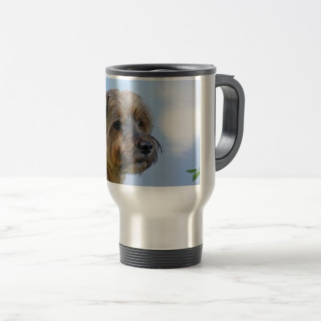 Caneca Térmica Design de Terrier (Frente Esquerda)