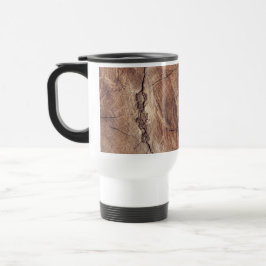 Caneca Térmica Design de Textura Rústica de Madeira