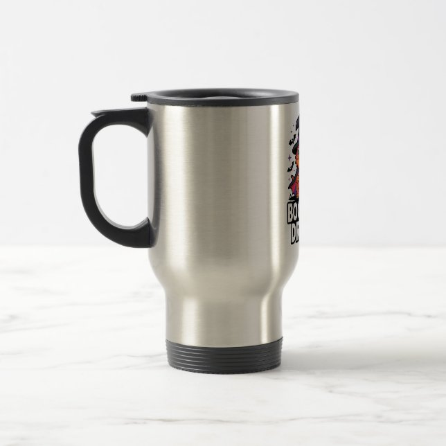 Caneca Térmica Design do Dia das Bruxas de Dragão Boo-Dred (Esquerda)