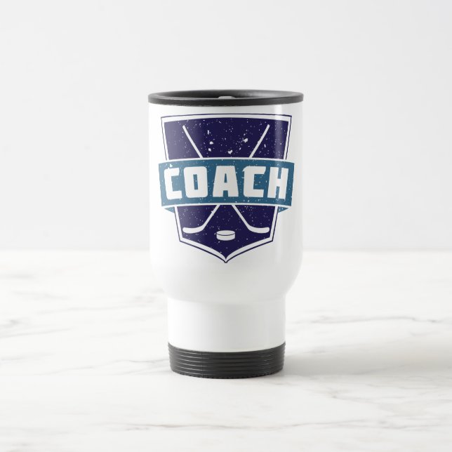 Caneca Térmica Design do protetor do treinador de hóquei (Centro)