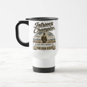 Caneca Térmica Design engraçado de introvertido estilo vintage