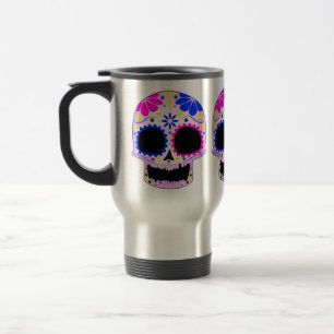 Caneca Térmica Design feliz do crânio do açúcar