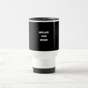 Caneca Térmica Design preto personalizado Adicionar foto ou texto