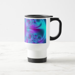 Caneca Térmica Design roxo e azul do Fractal