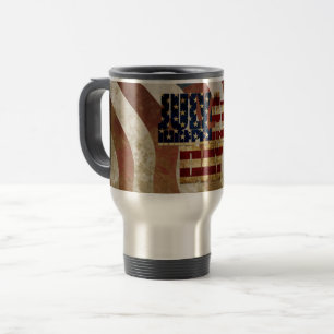 Caneca Térmica Design Vintage do Dia da Independência de 4 de Jul