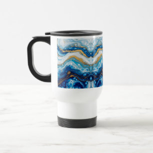 Caneca Térmica Desorativa de Arte Líquida Elegante Café Mugs Abst