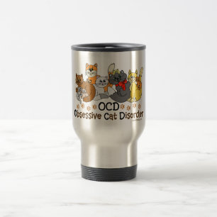 Caneca Térmica Desordem obsessiva do gato de OCD
