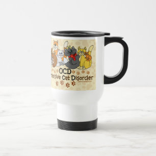Caneca Térmica Desordem obsessiva engraçada do gato