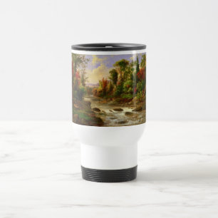 Caneca Térmica Destino de Robert Duncanson do rio da floresta da