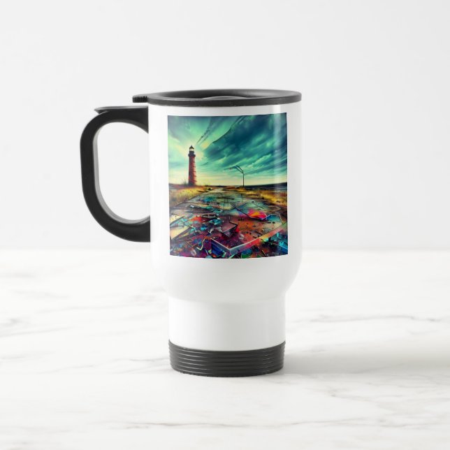 Caneca Térmica Destroços de Farol Abandonado  (Esquerda)