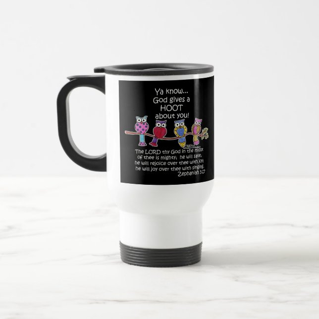 Caneca Térmica Deus dá uma coruja (Esquerda)