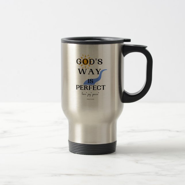 Caneca Térmica Deus é o caminho perfeito do aço sem manchas (Direita)