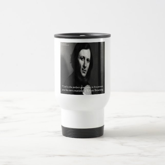 Caneca Térmica Deus é o poeta perfeito, Robert Browning (Centro)