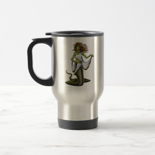 Caneca Térmica Deusa de mitologia grega Medusa (Esquerda)