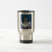 Deusa Lua Espalhando Estrelas à Noite