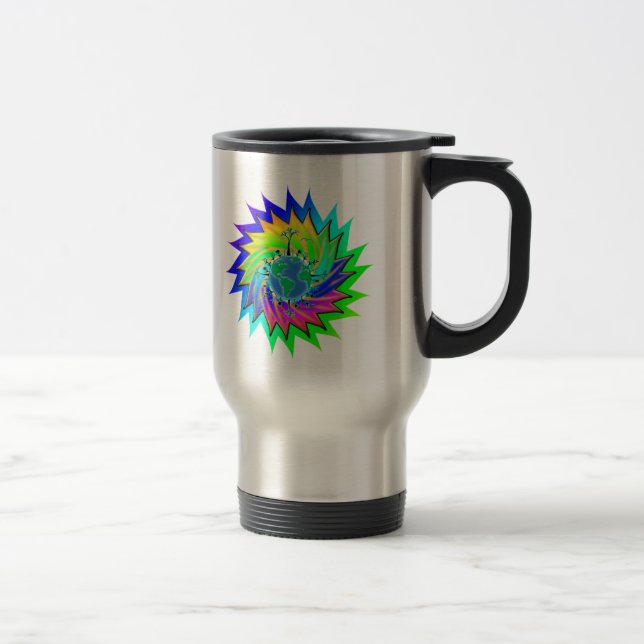Caneca Térmica Dia da Terra ~ Explosão Solar (Direita)